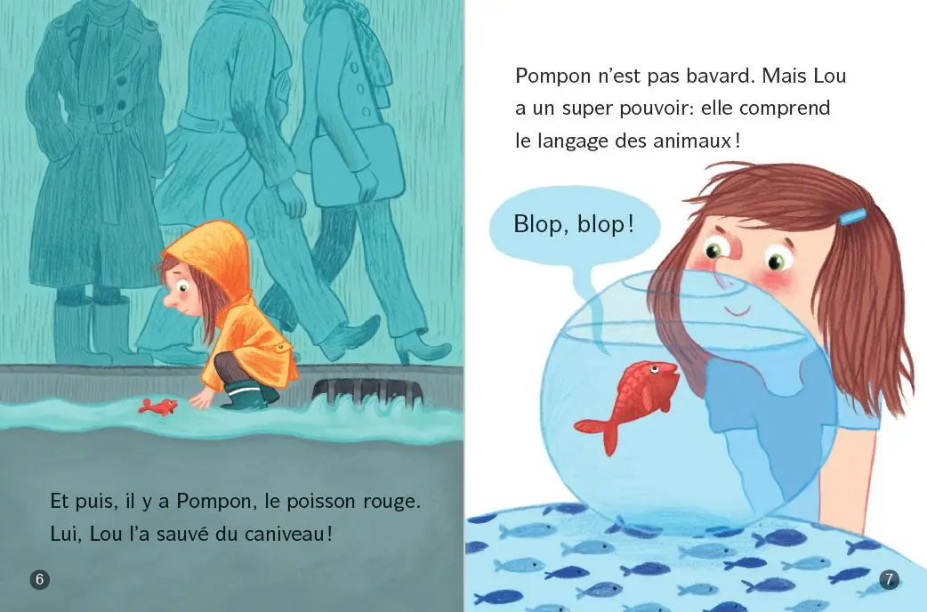 Les animaux de Lou, ne pleure plus, Petit Roux ! - Lune bleue - Dès 6 ans - Roman - 9782095036249 - page-interieure2