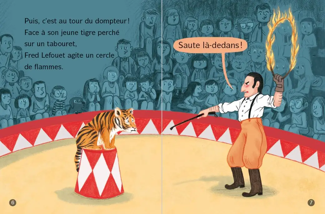Les animaux de Lou, sauve-toi, petit tigre ! - Lune bleue - Dès 6 ans - Roman - 9782095036263 - page-interieure2