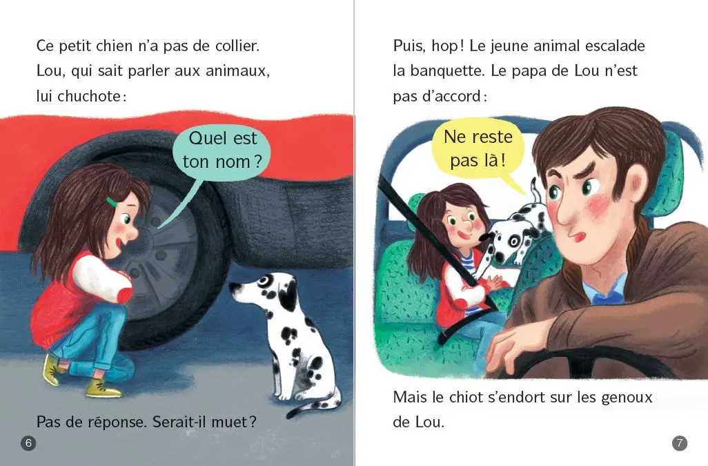 Les animaux de Lou, d'où tu viens, petit chien ? - Lune bleue - Dès 6 ans - Roman - 9782095036300 - page-interieure2