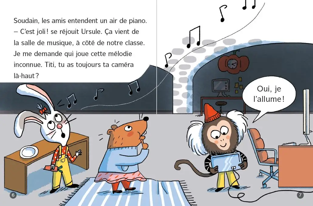 Ursule Lapine, détective au CP : La mélodie du voleur - Lune bleue - Dès 6 ans - Roman - 9782095036430 - page-interieure2