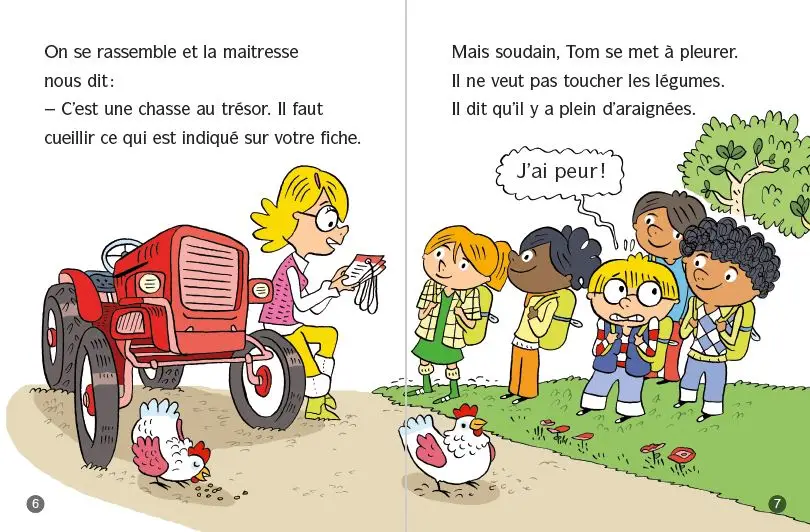 Frissons au CP - L'attaque des citrouilles - Lune Bleue - Dès 6 ans   - Roman - 9782095039967 - page-interieure2