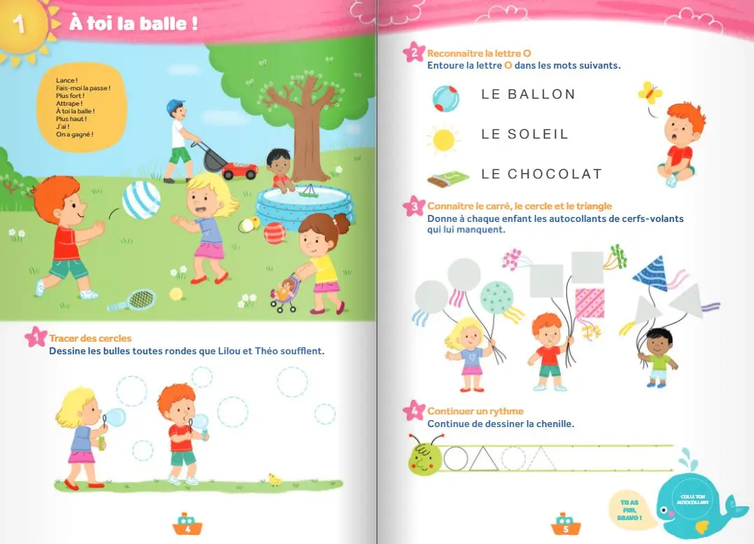 Cahier de Vacances 2026 de la PS vers la MS - Maternelle 3/4 ans - Cahier de vacances - 9782091932538 - page-interieure3