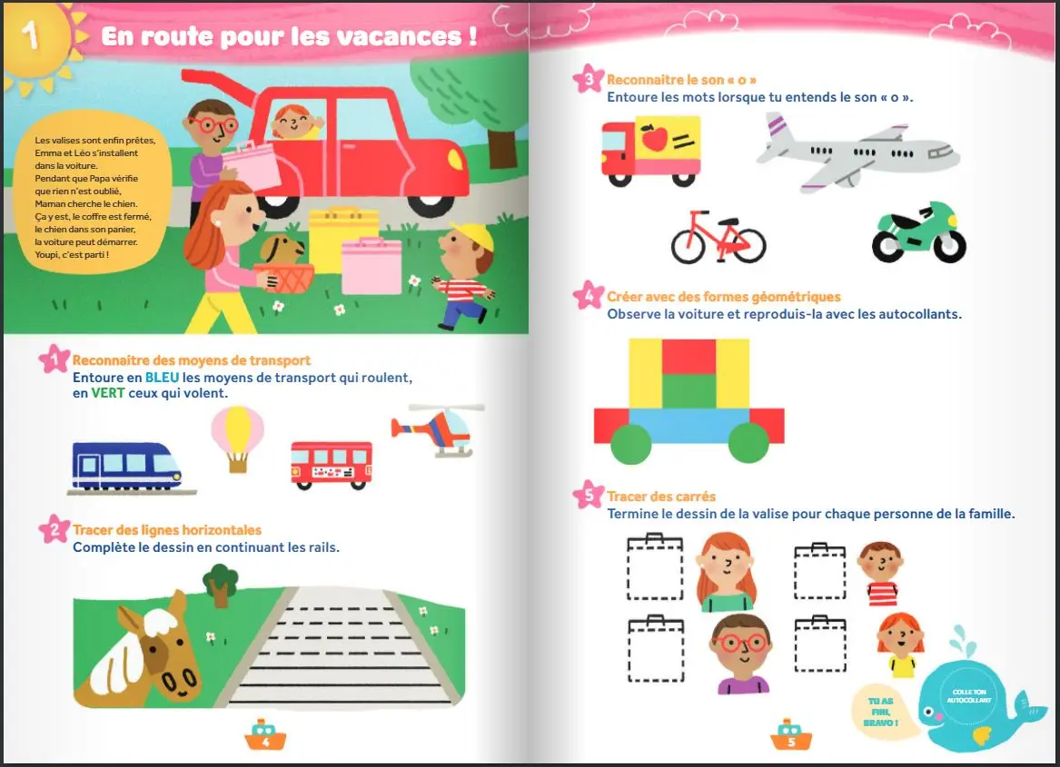 Cahier de Vacances 2026 de la Moyenne Section vers la Grande Section - Maternelle 4-5 ans  - Cahier de vacances - 9782091932545 - page-interieure3