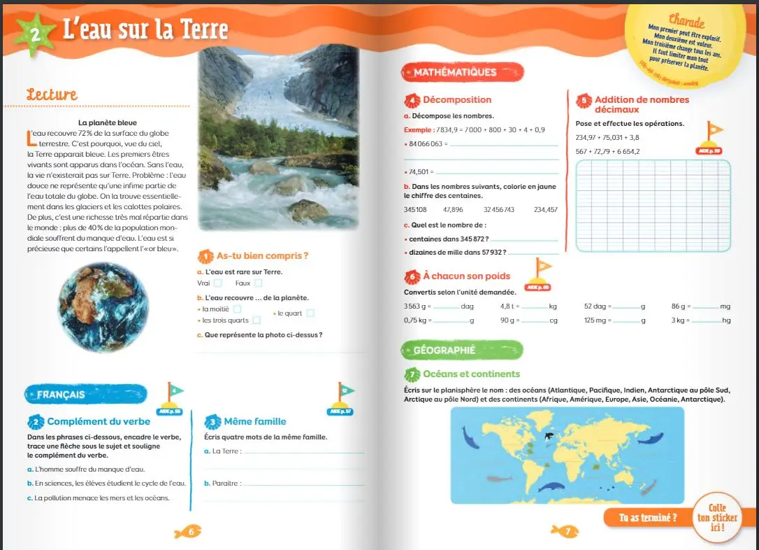 Cahier de vacances 2026 du CM2 vers la 6e (10-11 ans) - Révisions complètes Toutes les matières - corrigés détachables - Nathan vacances - Cahier de vacances - 9782091932606 - page-interieure3