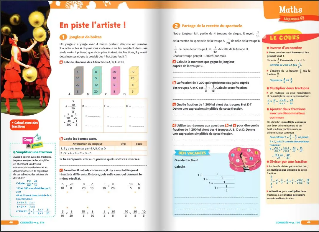 Cahier de Vacances 2026 de la 4ème vers la 3ème - Toutes les matières - Nathan Vacances collège - Cahier de vacances - 9782091932637 - page-interieure3