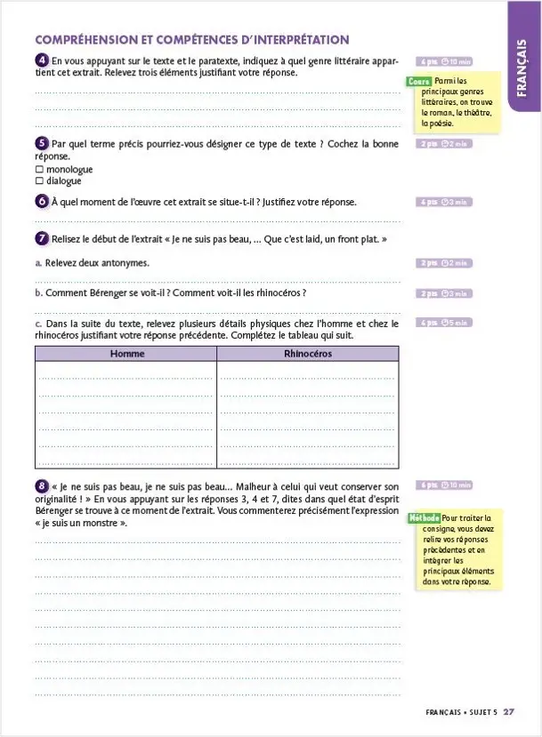 Mon coach Brevets Blancs - 32 sujets dans toutes les matières - 3e - Livre - 9782091933986 - page-interieure3