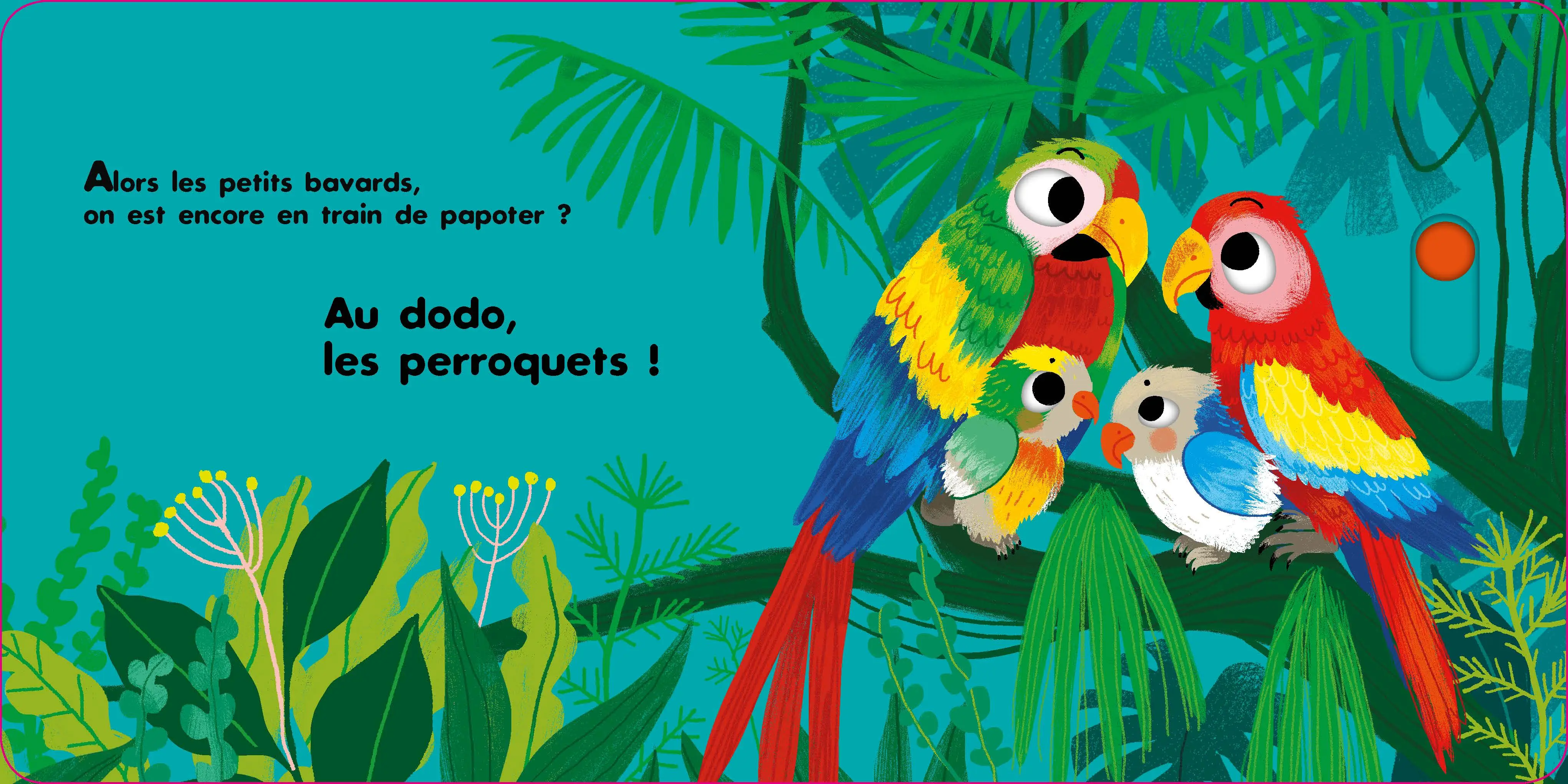Au dodo - les amis de la jungle - Livre animé Dès 6 mois - Pour accompagner le rituel du coucher des bébés - Livre d'éveil - 9782092490181 - page-interieure3