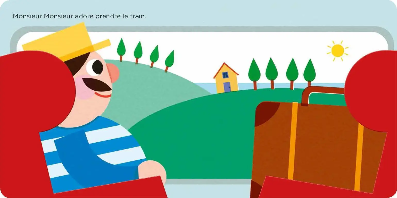 Les vacances de monsieur Monsieur  - Livre à toucher - Dès 2 ans - Album(s) - 9782092491638 - page intérieure3