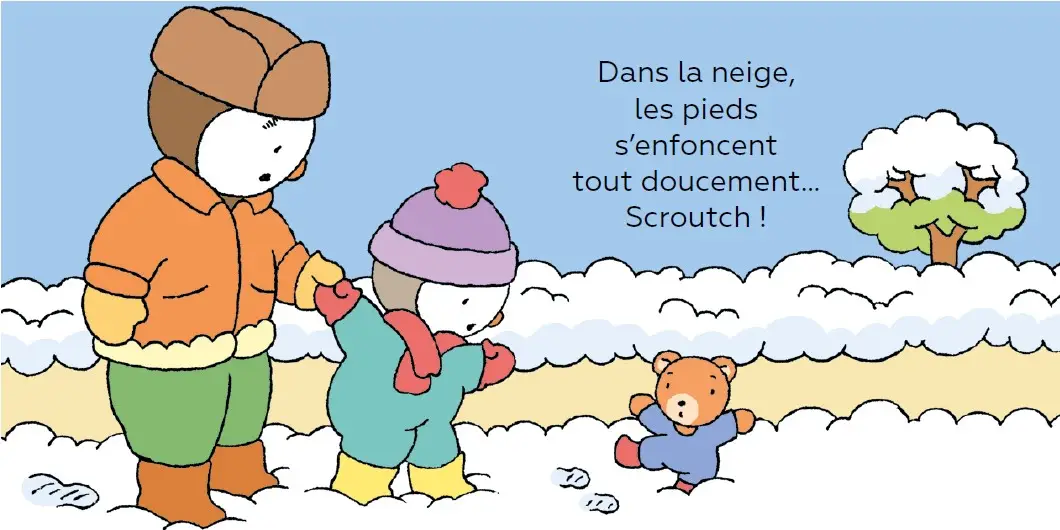 Bébé T'choupi découvre la neige - Dès 6 mois - Livre d'éveil - 9782092491867 - page-interieure3