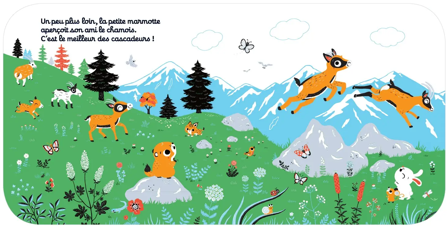 Regarde dans la montagne - Livre d'éveil à toucher pour les bébés, dès 6 mois - Livre d'éveil - 9782092492857 - page-interieure3