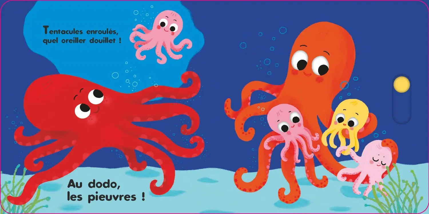 Au dodo - les amis de la mer - Livre animé Dès 6 mois - Pour accompagner le rituel du coucher des bébés - Livre d'éveil - 9782092493816 - page-interieure3