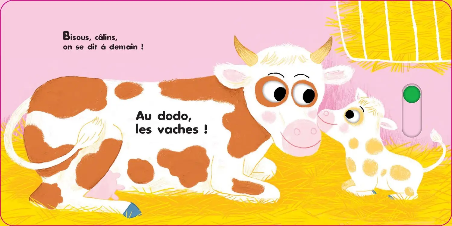 Au dodo - les amis de la ferme- Livre animé Dès 6 mois - Pour accompagner le rituel du coucher des bébés - Livre d'éveil - 9782092493830 - page-interieure3