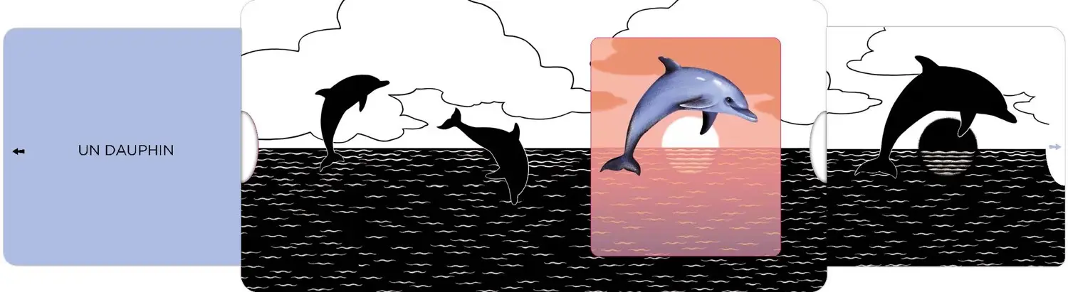 La mer - Un livre en noir et blanc qui passe en couleurs grâce aux animations, pour les bébés des 6 mois - Livre d'éveil - 9782092495131 - page-interieure3