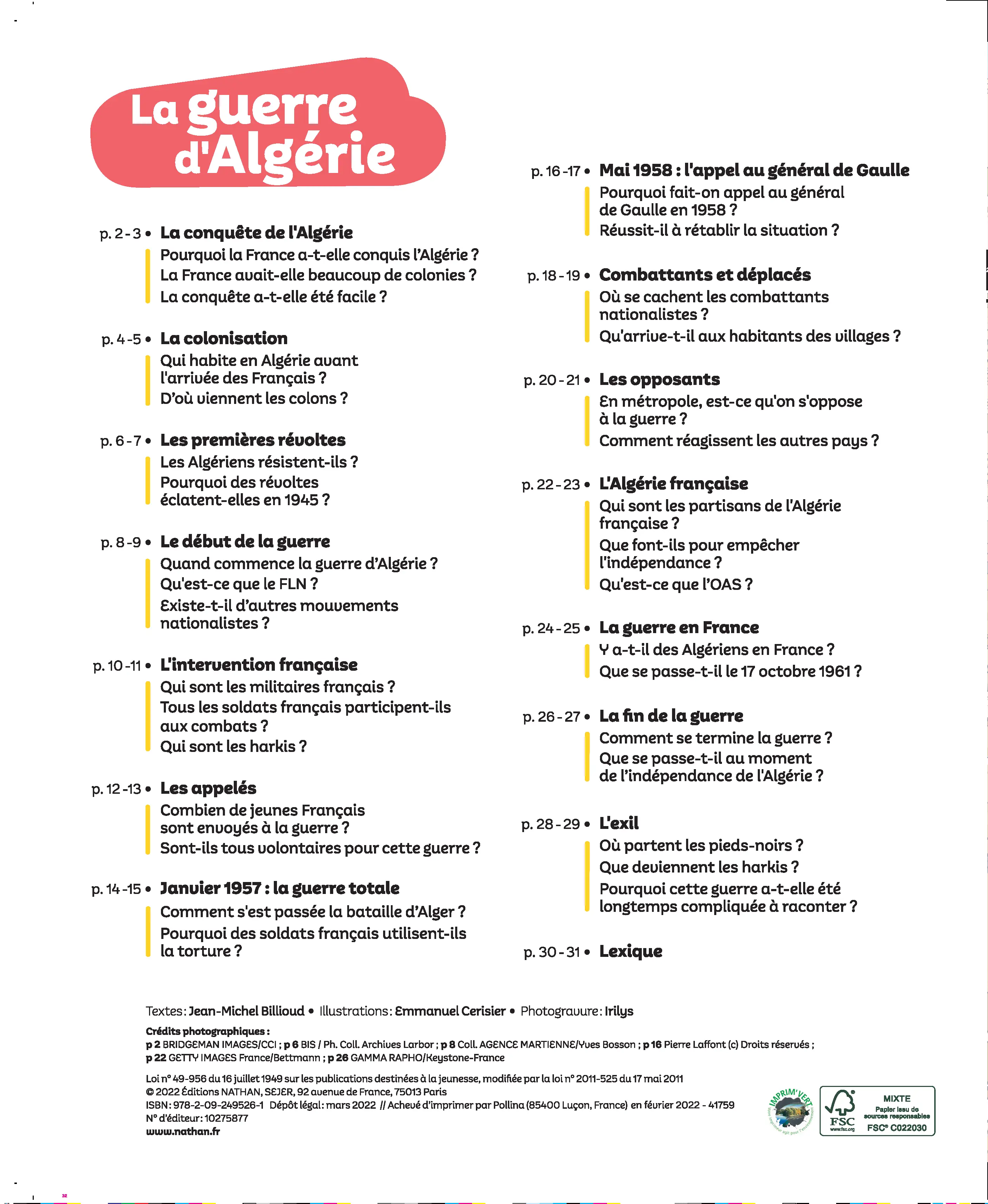 La guerre d'Algérie - Questions / Réponses - Dès 7 ans - Livre documentaire - 9782092495261 - page-intérieure3