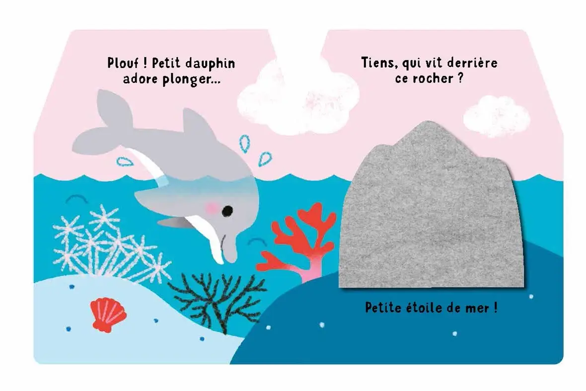 Cache-cache petit dauphin- Livre d'éveil -  Dès 6 mois - Livre d'éveil - 9782092496923 - page-interieure3