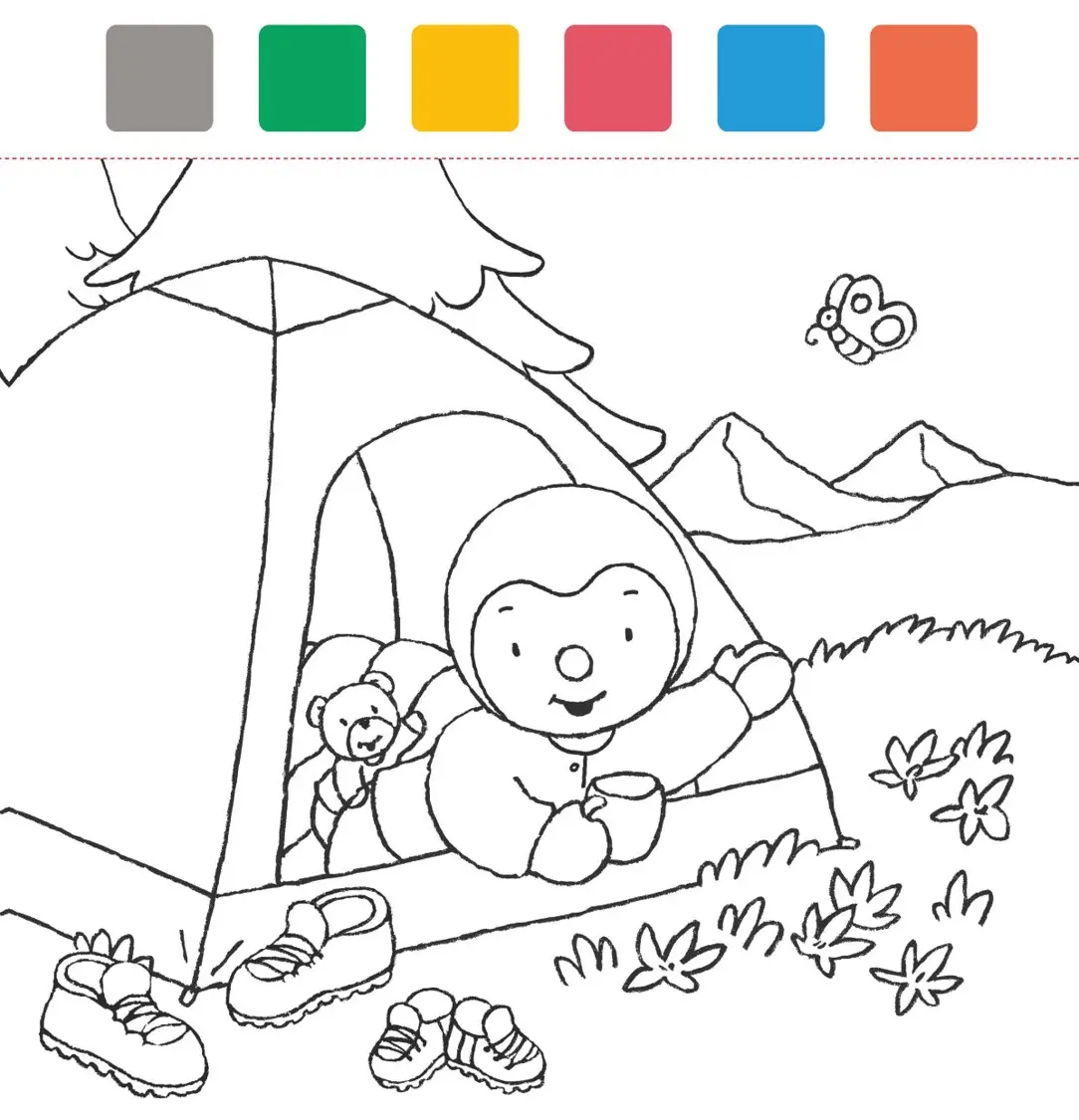 Les mercredis de T'choupi - Peinture à l'eau : 8 tableaux à peindre sur le thème des vacances - Dès 3 ans - Cahier d'activités - 9782092497913 - page-interieure3