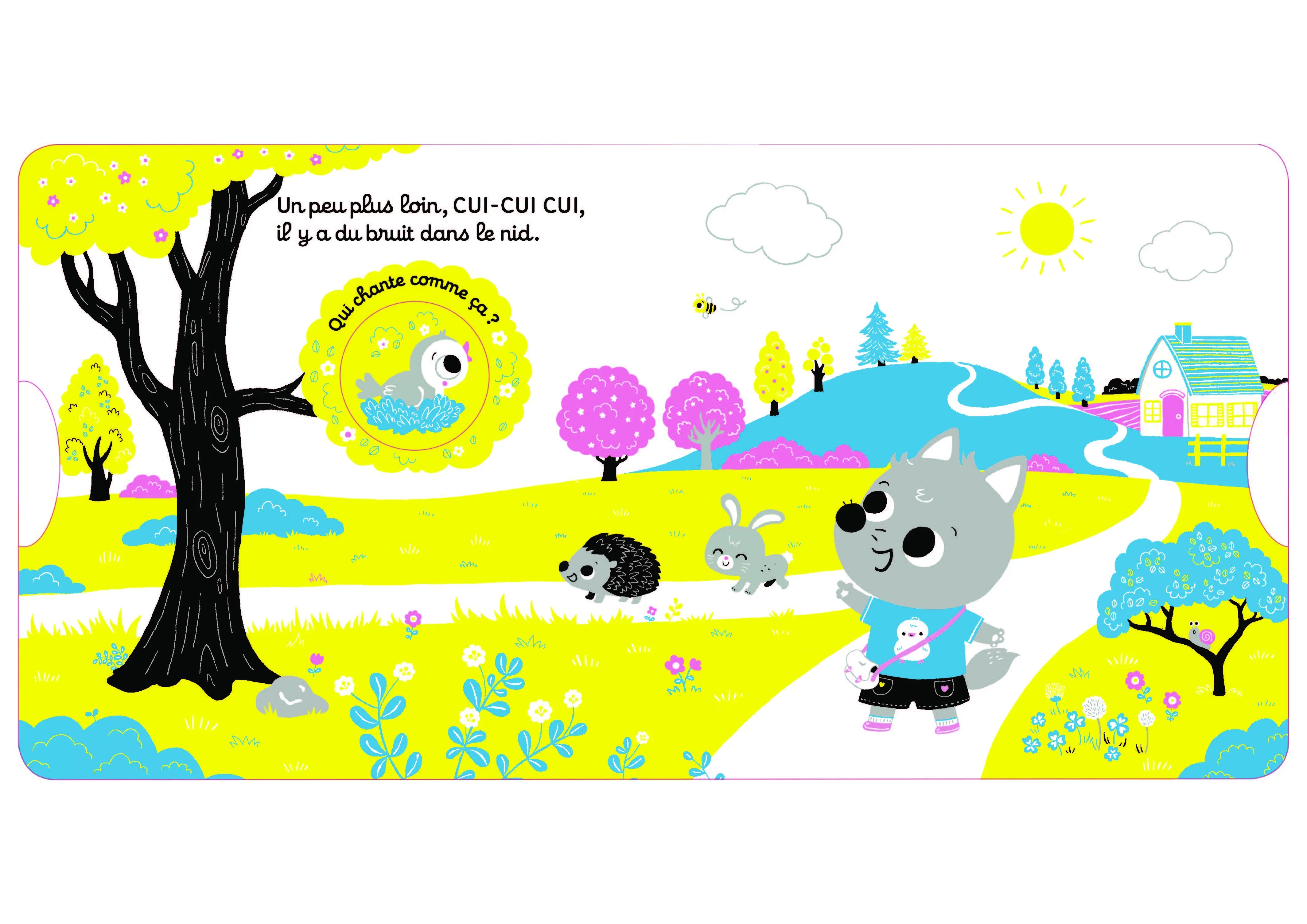 Bébé Loup - Qui fait du bruit - Livre jeu dès 15 mois - Livre d'éveil - 9782092589199 - page-interieure3