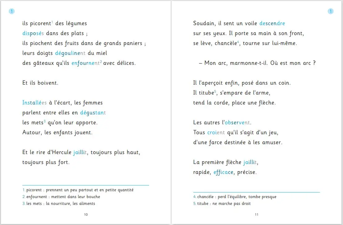 Les douze travaux d'Hercule - adapté aux enfants DYS ou dyslexiques - Dès 9 ans - Roman - 9782092590867 - page-intérieure3