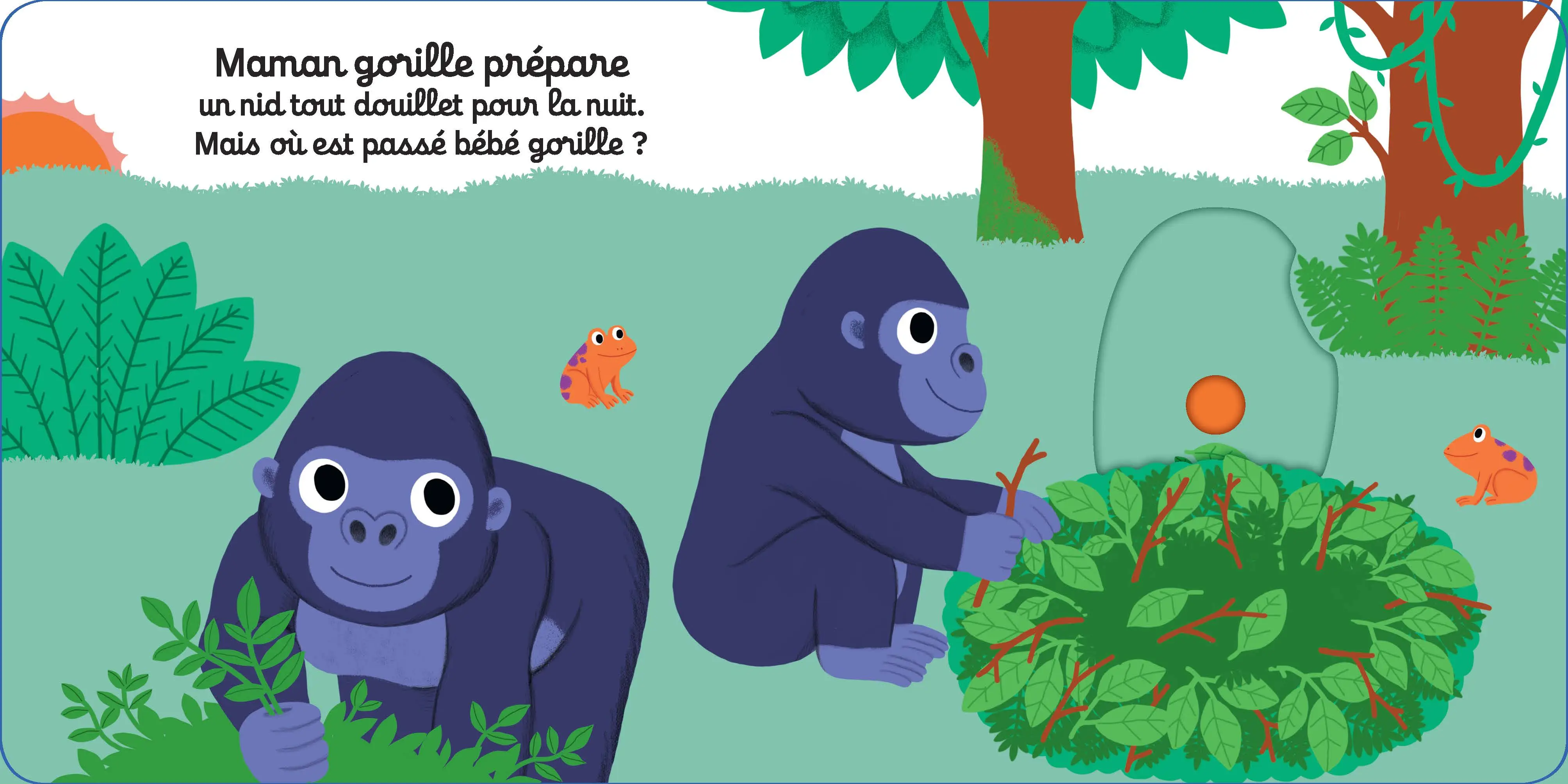 Bonne nuit bébé gorille ! - Livre d'éveil animé pour les bébés dès 1 an - Livre documentaire - 9782092591277 - page-interieure3