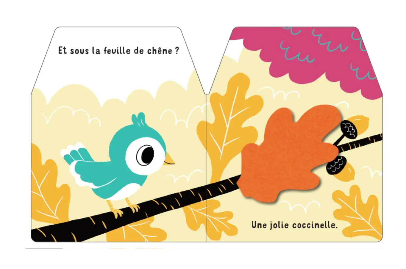 Cache-cache petit oiseau - Livre matière - éveil -  Dès 6 mois - Livre d'éveil - 9782092592113 - page intérieure3