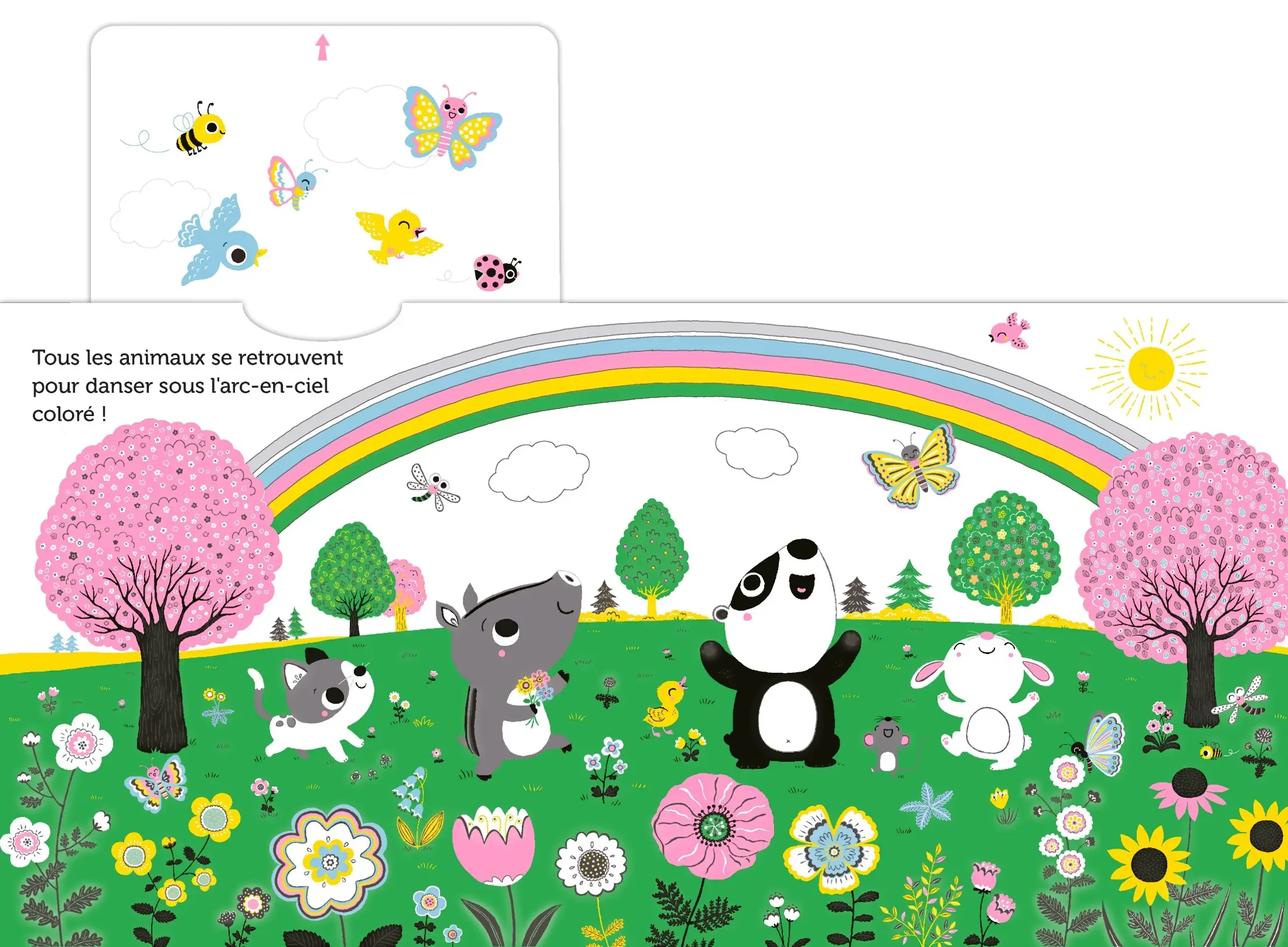 Promenade sous la pluie - livre d'éveil animé, pour les bébés dès 6 mois - Livre d'éveil - 9782092592731 - page intérieure3