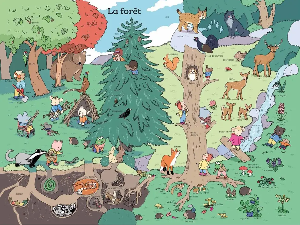 Le grand livre aux 1001 mots - Un grand imagier extraordinaire - Livre bébé à partir d'1 an - Livre d'éveil - 9782095012939 - page-interieure3