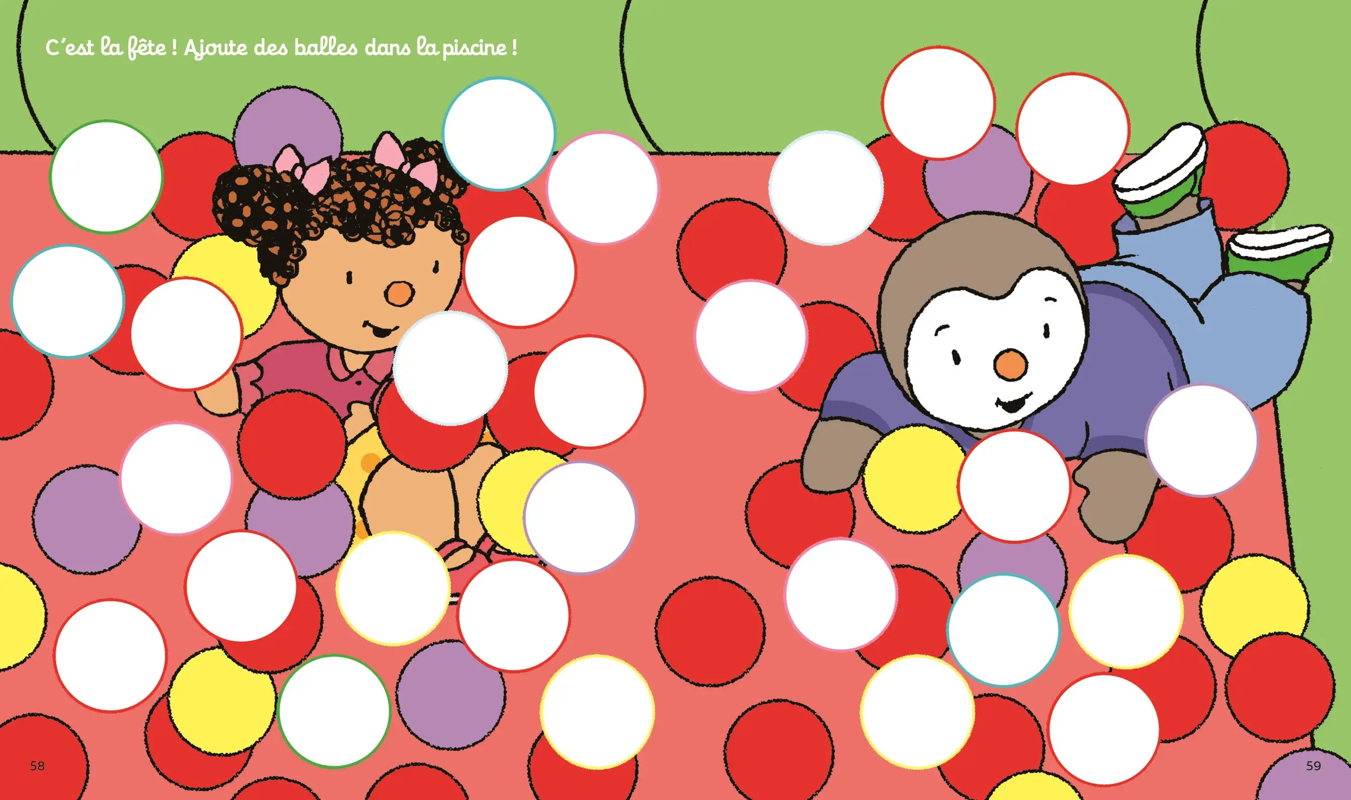 Mon maxi cahier de gommettes T'choupi ! Plus de 600 gommettes et autocollants repositionnables - Cahier d'activités - 9782095016074 - page-interieure3
