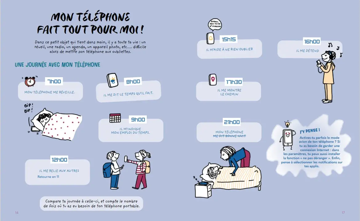 C'est (pas) moi, c'est mon téléphone ! Un livre pour rassurer tes parents ! Dès 10 ans - Livre documentaire - 9782095018818 - page-intérieure3