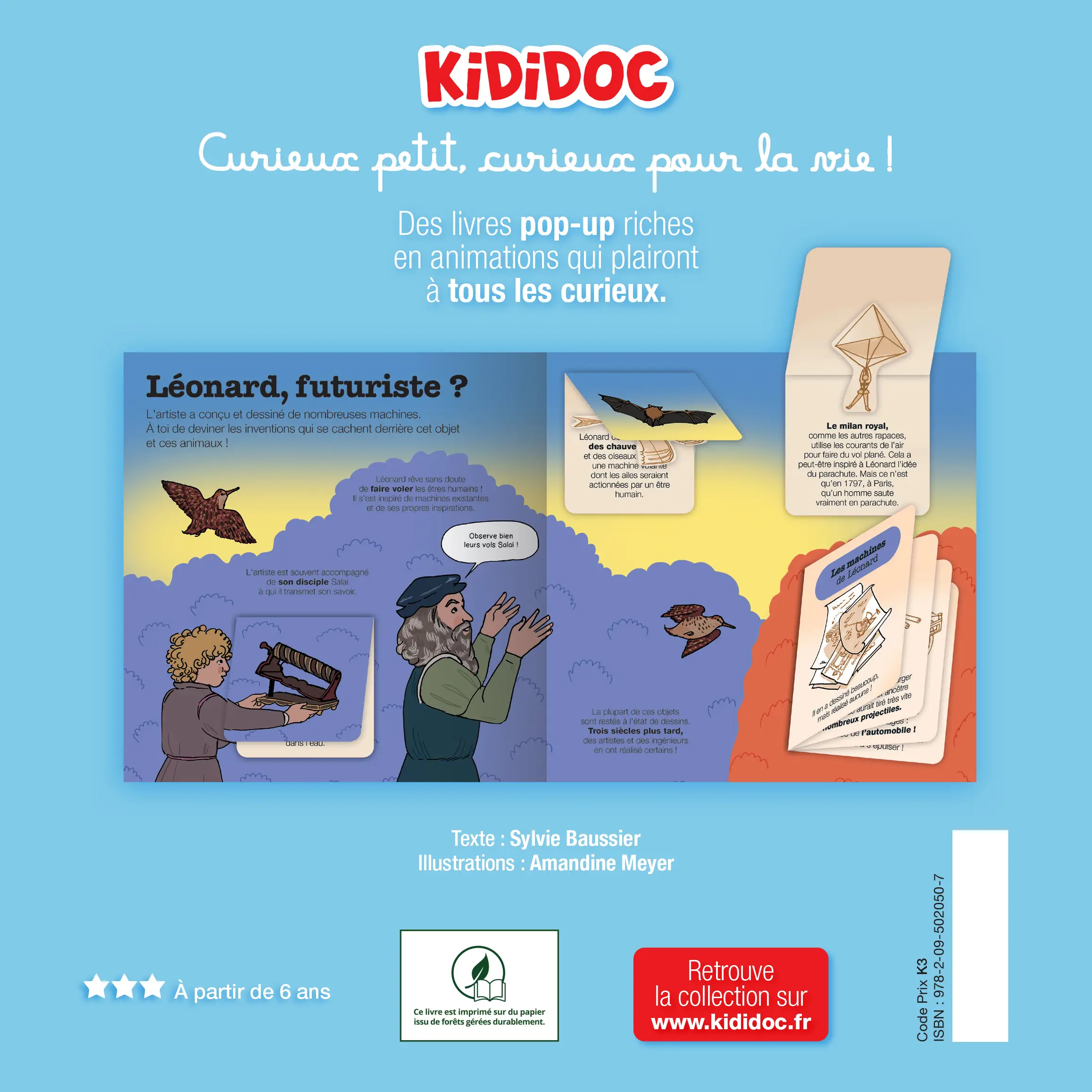 Léonard de Vinci - Biographie animée - Kididoc - Dès 6 ans - Livre documentaire - 9782095020507 - page-interieure3