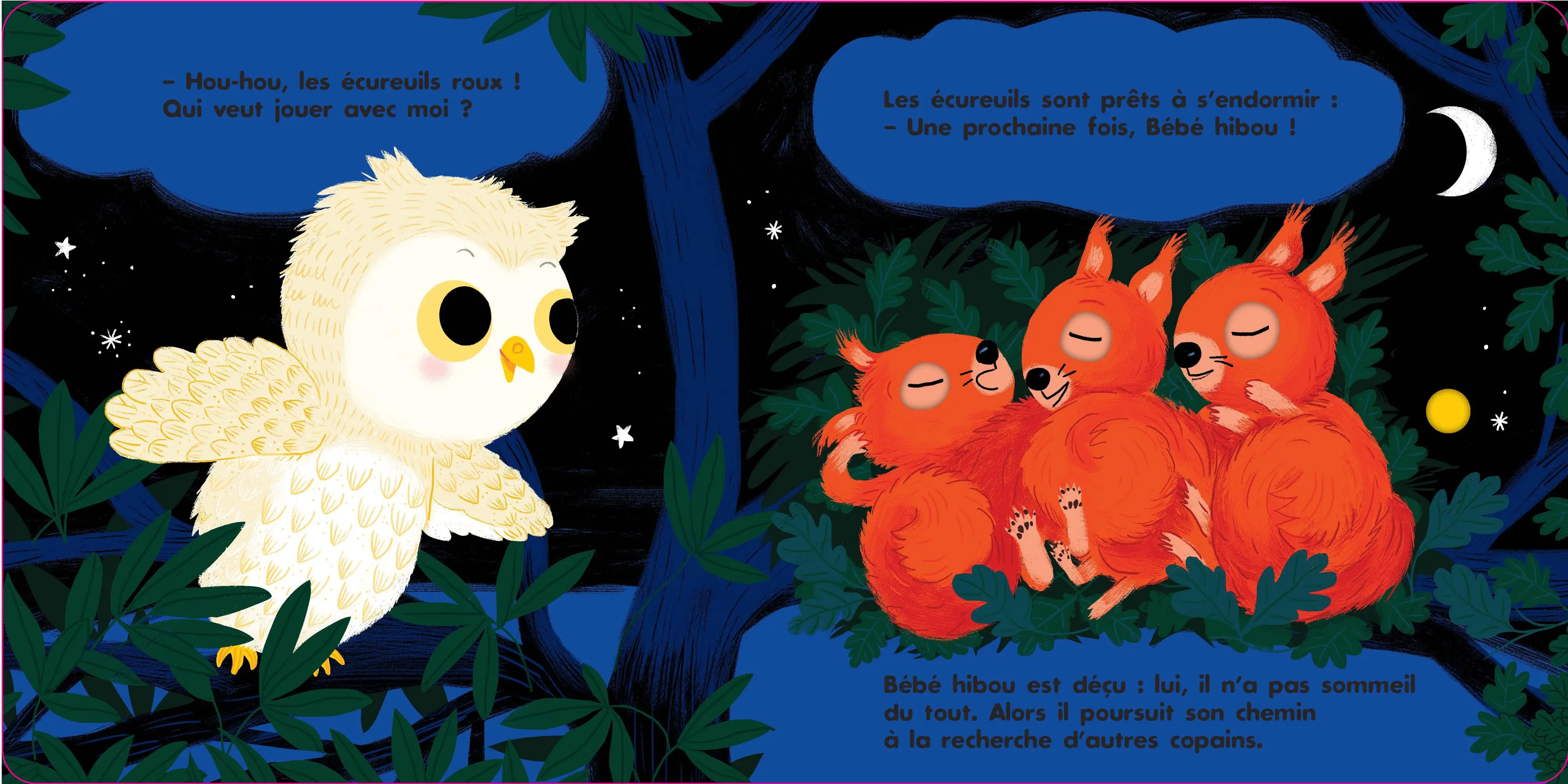 Au dodo ! Bébé hibou n'a pas sommeil du tout - Grand format - Dès 6 mois - Livre d'éveil - 9782095020903 - page-interieure3