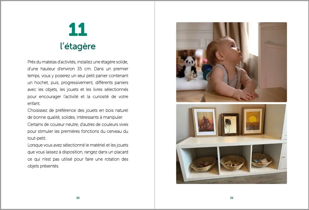 Bébé Montessori - 60 activités pour préparer son univers, l'éveiller et l'aider à faire seul - De la naissance à 15 mois -  - 9782095027858 - page-interieure3