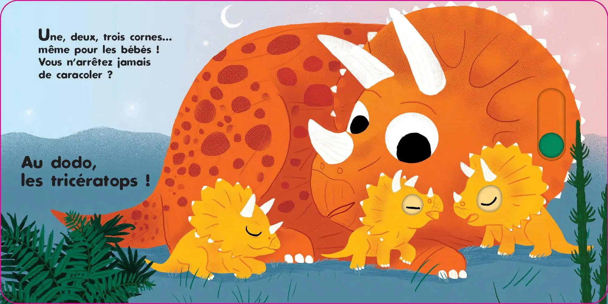 Au dodo - les petits dinos - Livre animé dès 6 mois - Pour accompagner le rituel du coucher des bébés - Livre d'éveil - 9782095028503 - page-interieure3