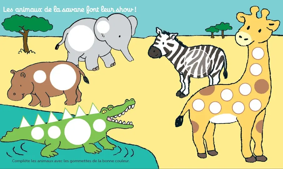 T'choupi - Mes gommettes les animaux avec plus de 150 gommettes repositionnables- Dès 2 ans - Cahier d'activités - 9782095029326 - page-interieure3