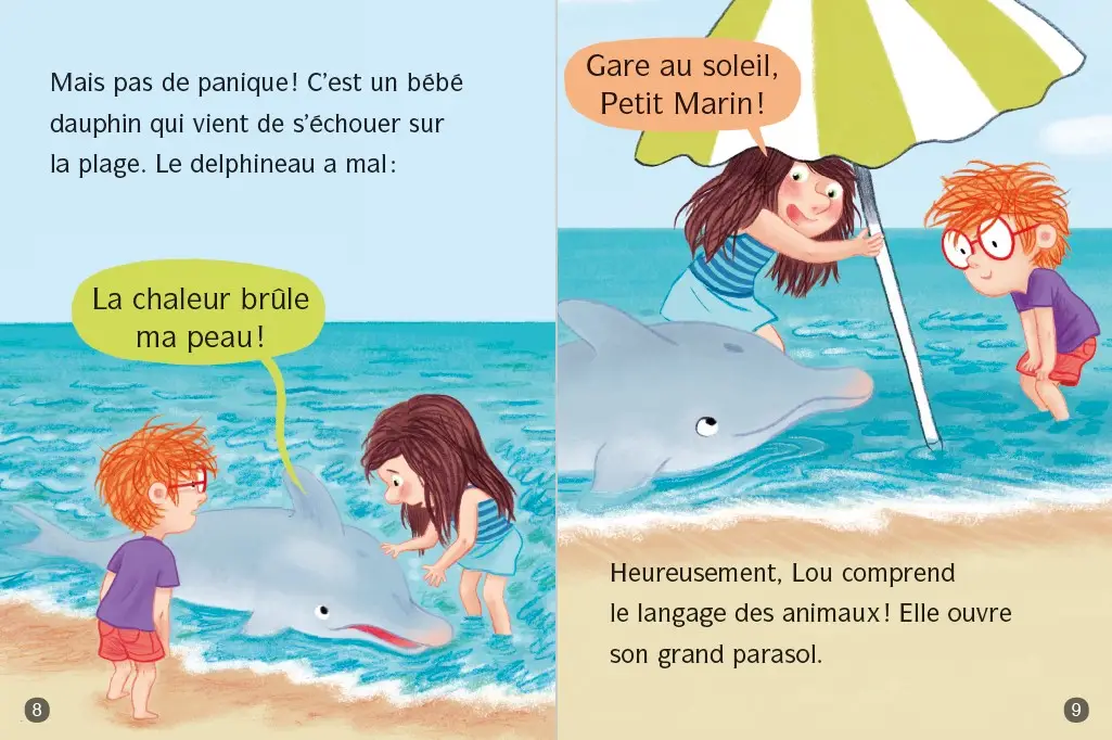 Les animaux de Lou - Courage, petit marin ! Lune Bleue Dès 6 ans - Roman - 9782095031435 - page-interieure3
