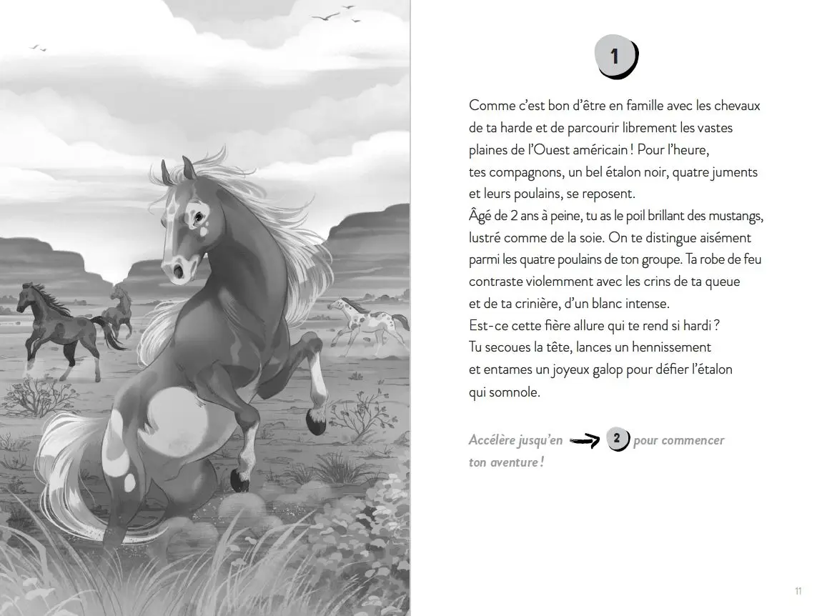 Tu es le héros - Dans la peau d'un mustang - Un livre dont TU ES LE HÉROS ! - Livre immersif - À partir de 8 ans - Roman - 9782095033859 - page-interieure3