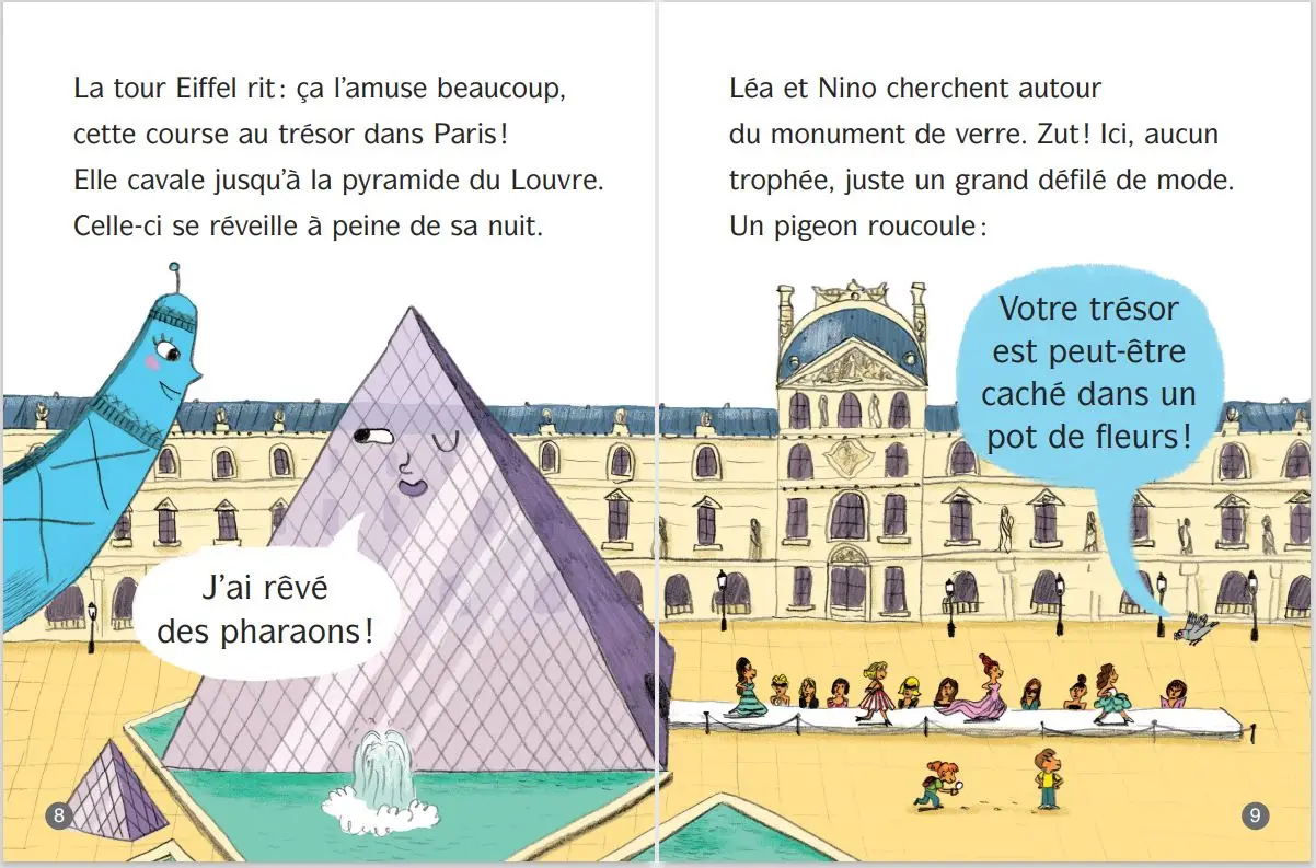 La tour Eiffel se balade à Paris - Lune Bleue - roman dès 6 ans - Roman - 9782095034245 - page-intérieure3