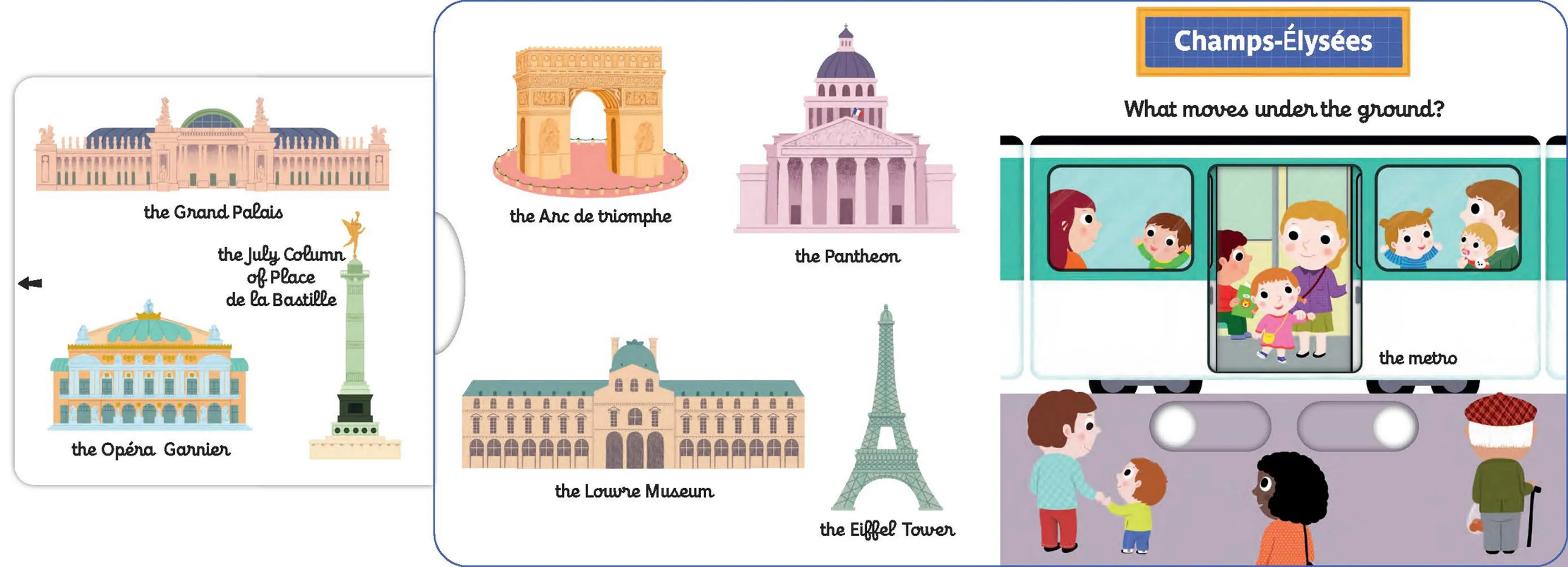 Kididoc - mon imagier animé - Paris - en anglais - Livre documentaire - 9782095035211 - page-intérieure3