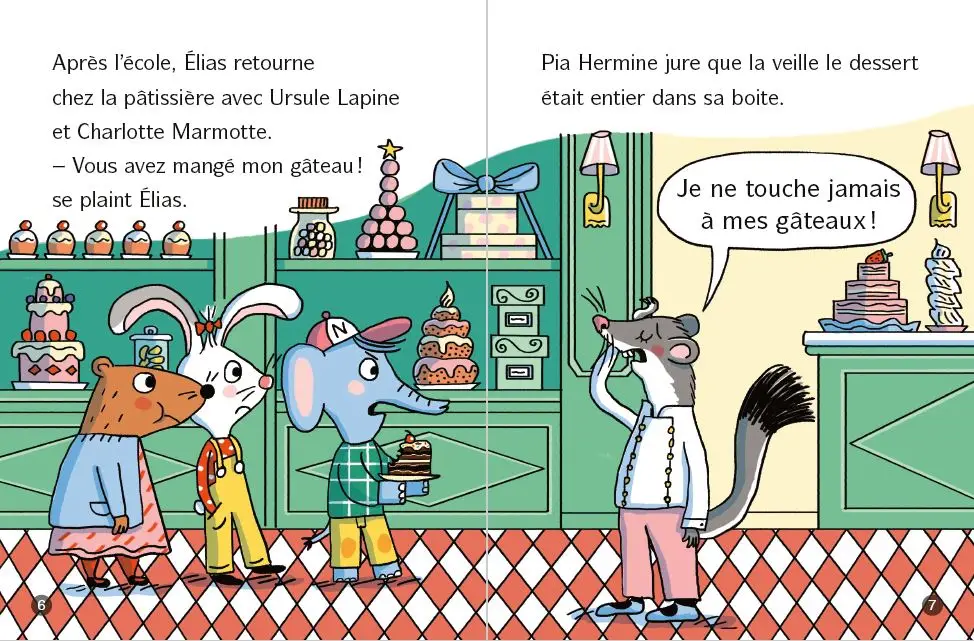Ursule Lapine, détective au CP : Le mystère des desserts - Lune Bleue - Dès 6 ans - Roman - 9782095036454 - page-interieure3