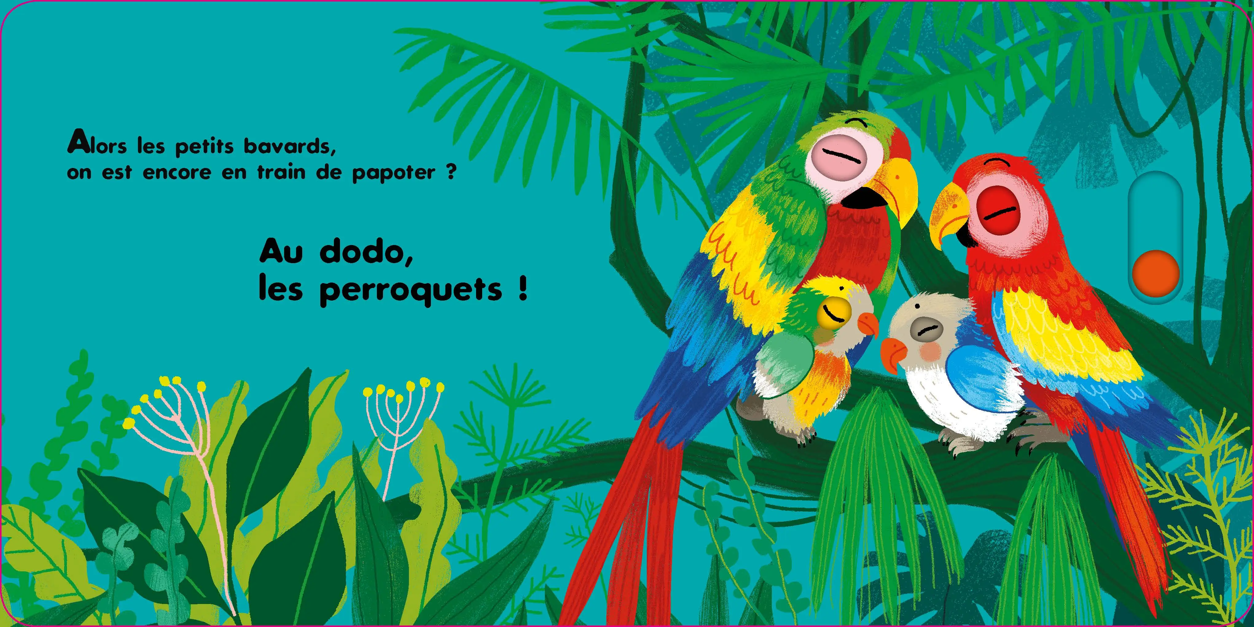 Au dodo - les amis de la jungle - Livre animé Dès 6 mois - Pour accompagner le rituel du coucher des bébés - Livre d'éveil - 9782092490181 - page-interieure4