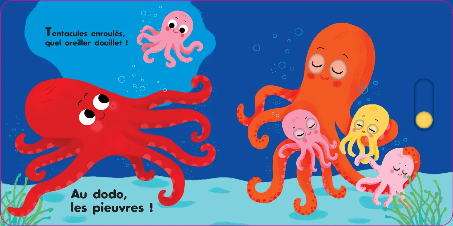 Au dodo - les amis de la mer - Livre animé Dès 6 mois - Pour accompagner le rituel du coucher des bébés - Livre d'éveil - 9782092493816 - page-interieure4