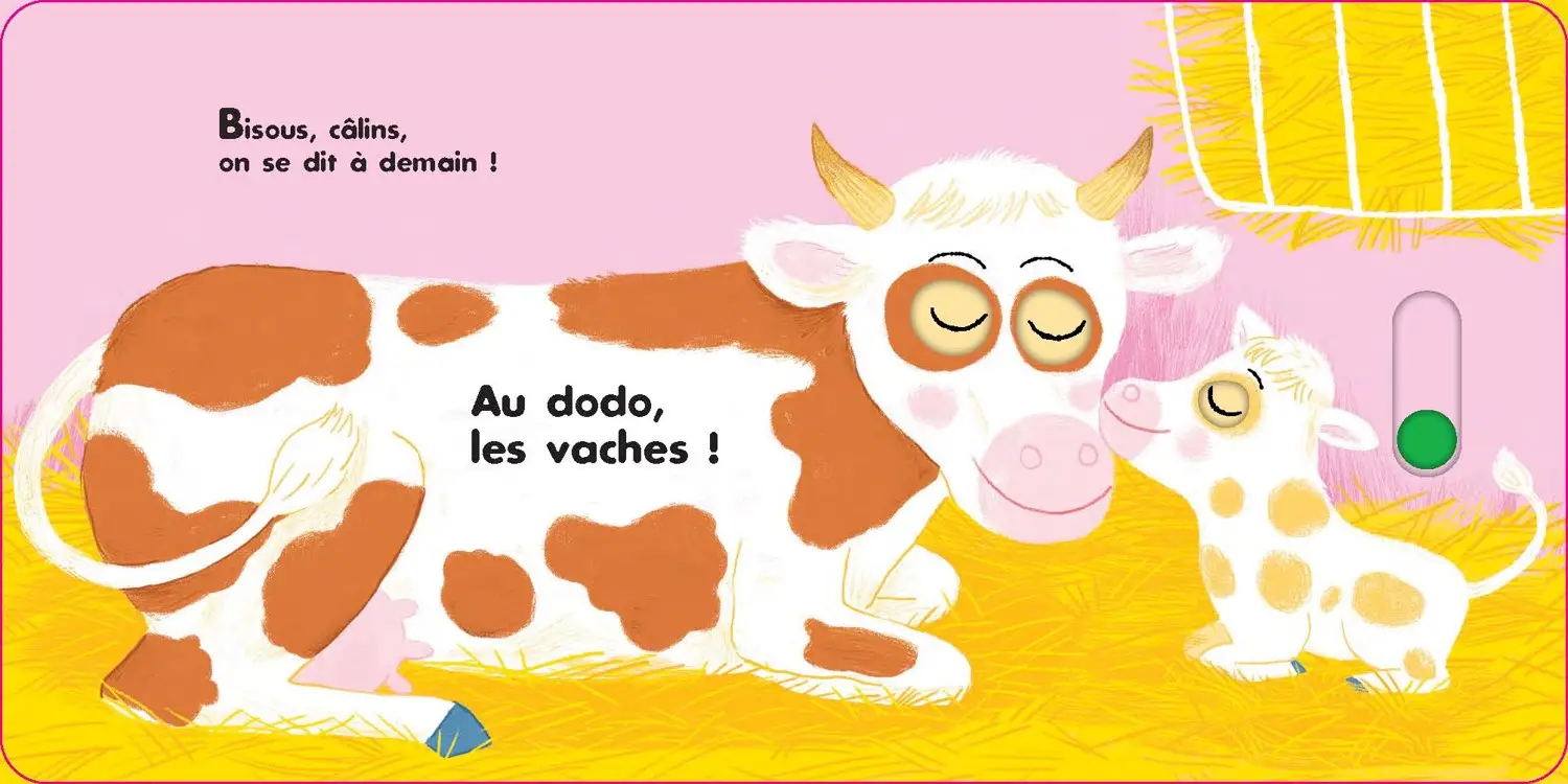Au dodo - les amis de la ferme- Livre animé Dès 6 mois - Pour accompagner le rituel du coucher des bébés - Livre d'éveil - 9782092493830 - page-interieure4