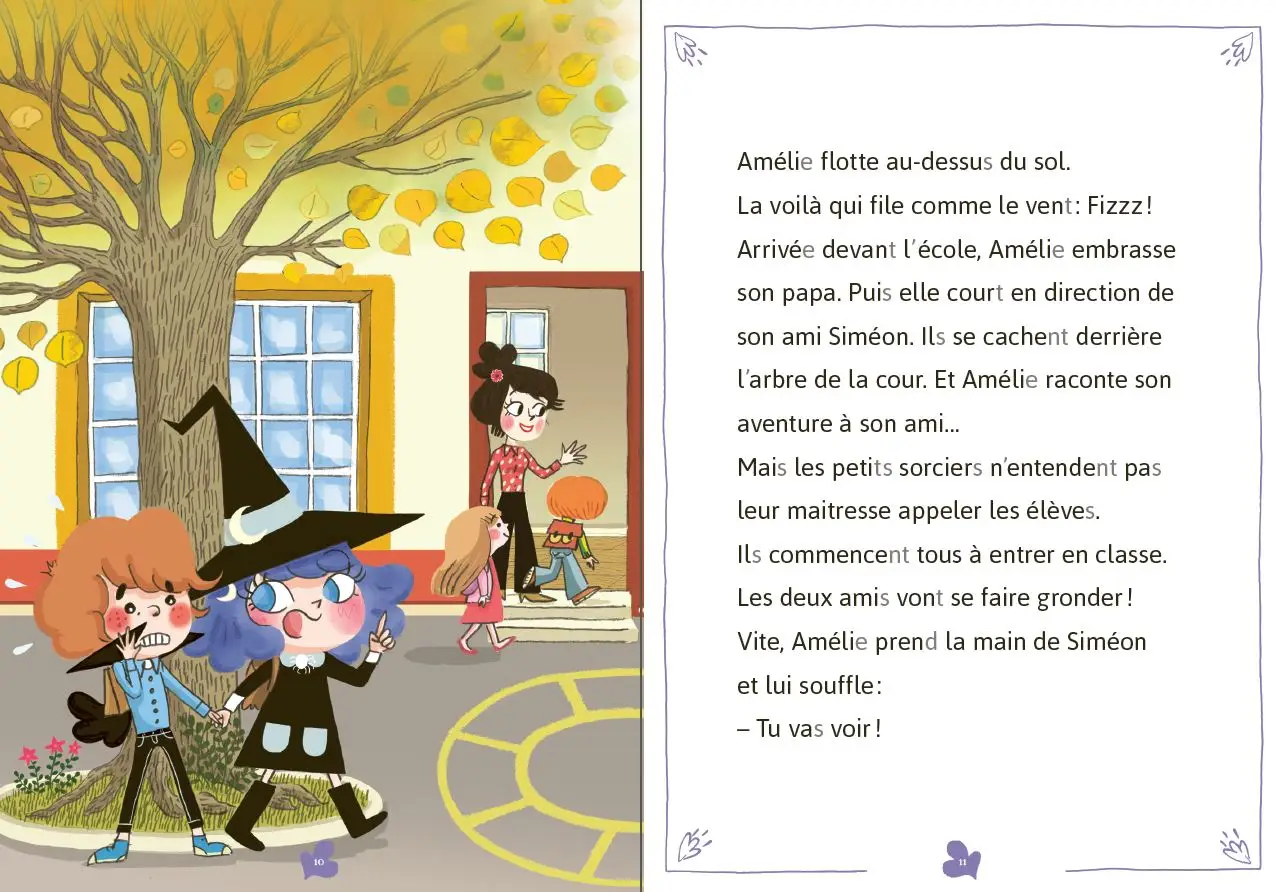 Amélie Maléfice : Mon Grimoire de CP  - Une histoire par mois pour rentrer dans la lecture - 3 niveaux - Dès 6 ans - Roman - 9782092496336 - page-interieure4