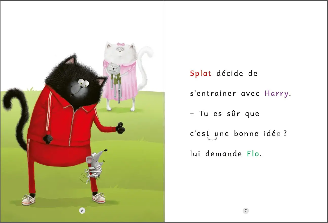 Je lis avec Splat : Splat et la course à trois pattes - Niveau 2 - Dès 6 ans - Roman - 9782092496374 - page-interieure4