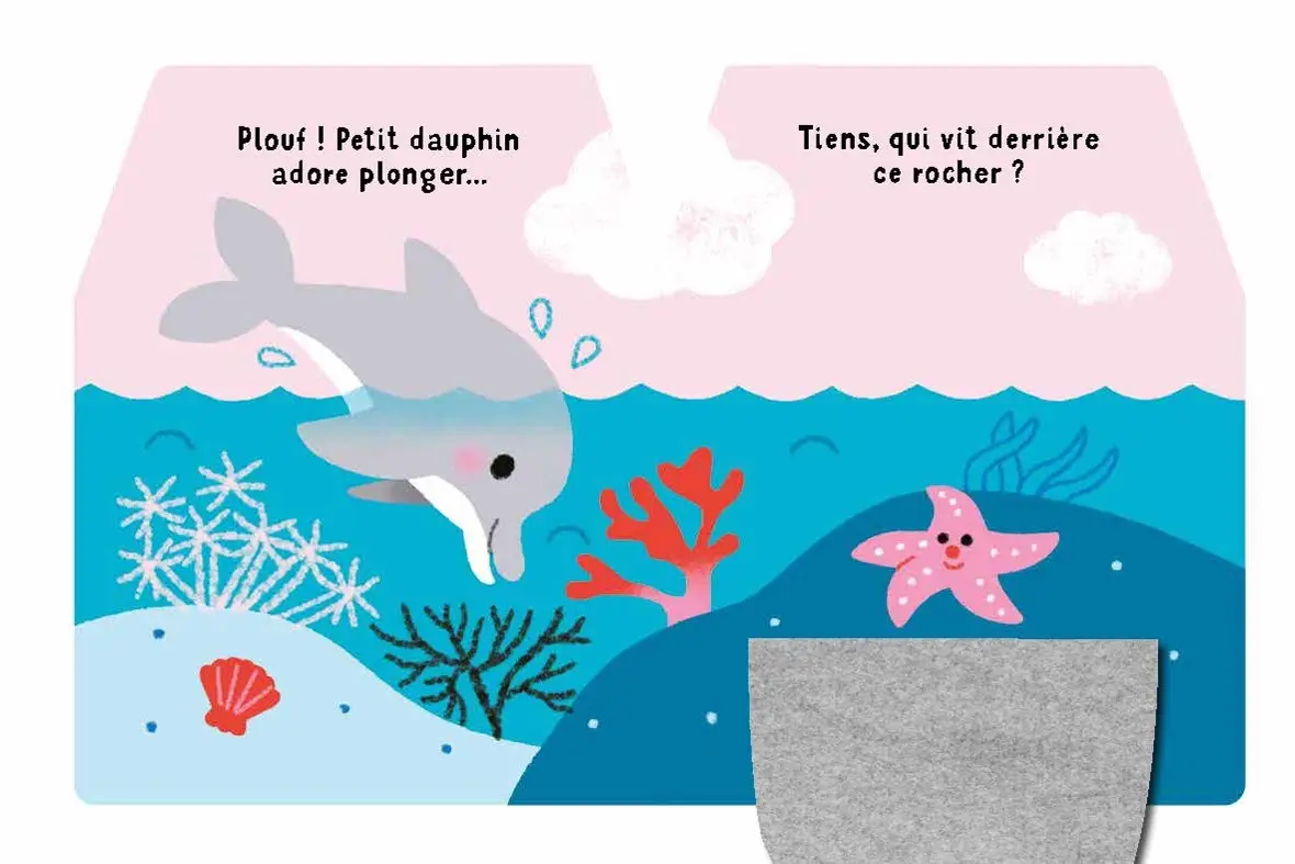 Cache-cache petit dauphin- Livre d'éveil -  Dès 6 mois - Livre d'éveil - 9782092496923 - page-interieure4