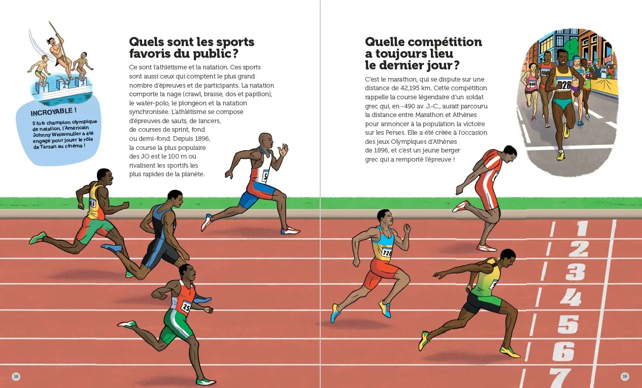 Les Jeux Olympiques - Questions/Réponses - Pour tout savoir sur l'Histoire et le déroulé des Jeux Olympiques - Pour les enfants à partir de 7 ans - Livre documentaire - 9782092564042 - page-interieure4