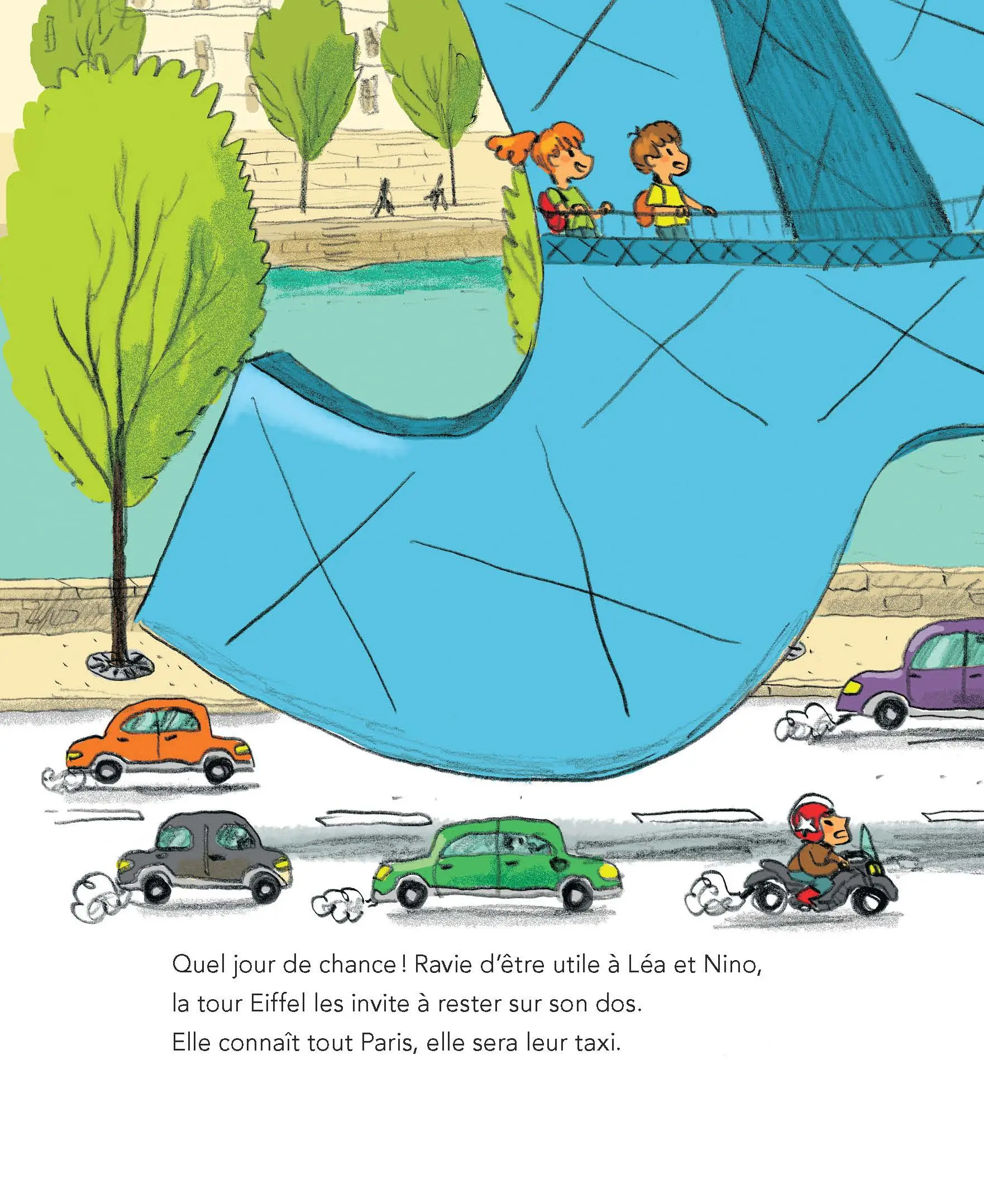 La tour Eiffel se balade à Paris - Album - Dès 3 ans - Album(s) - 9782092566381 - page intérieure4