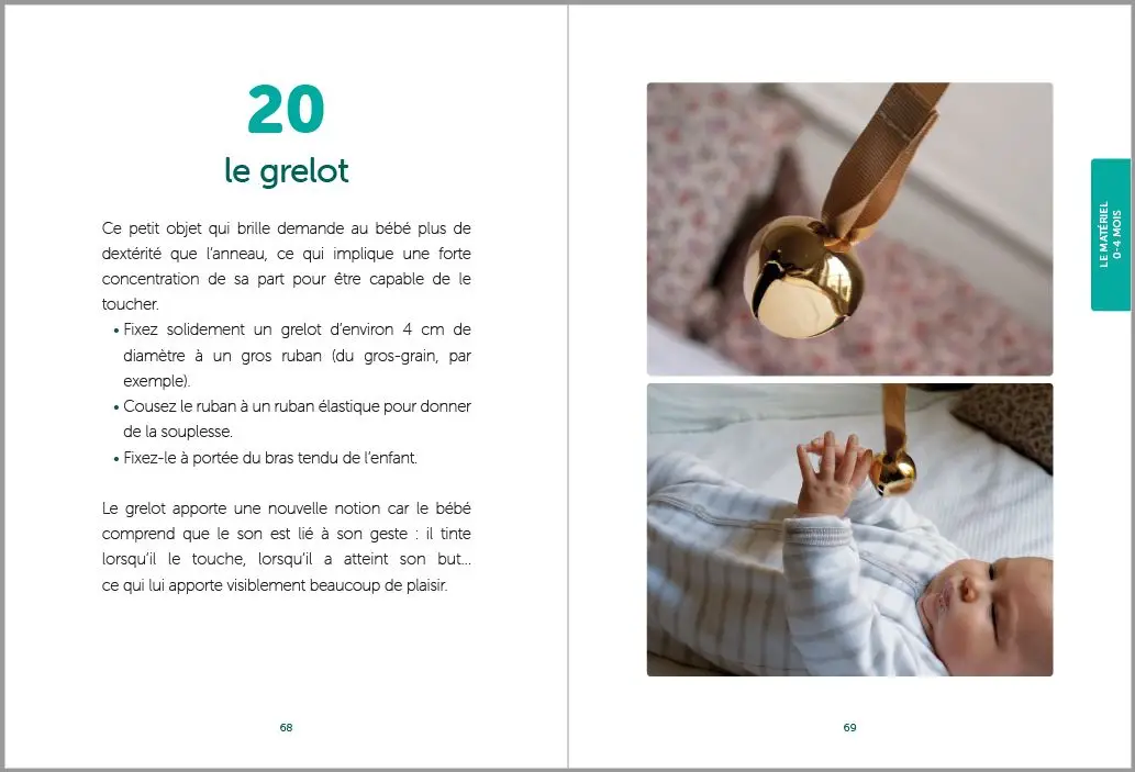 Bébé Montessori - 60 activités pour préparer son univers, l'éveiller et l'aider à faire seul - De la naissance à 15 mois -  - 9782095027858 - page-interieure4
