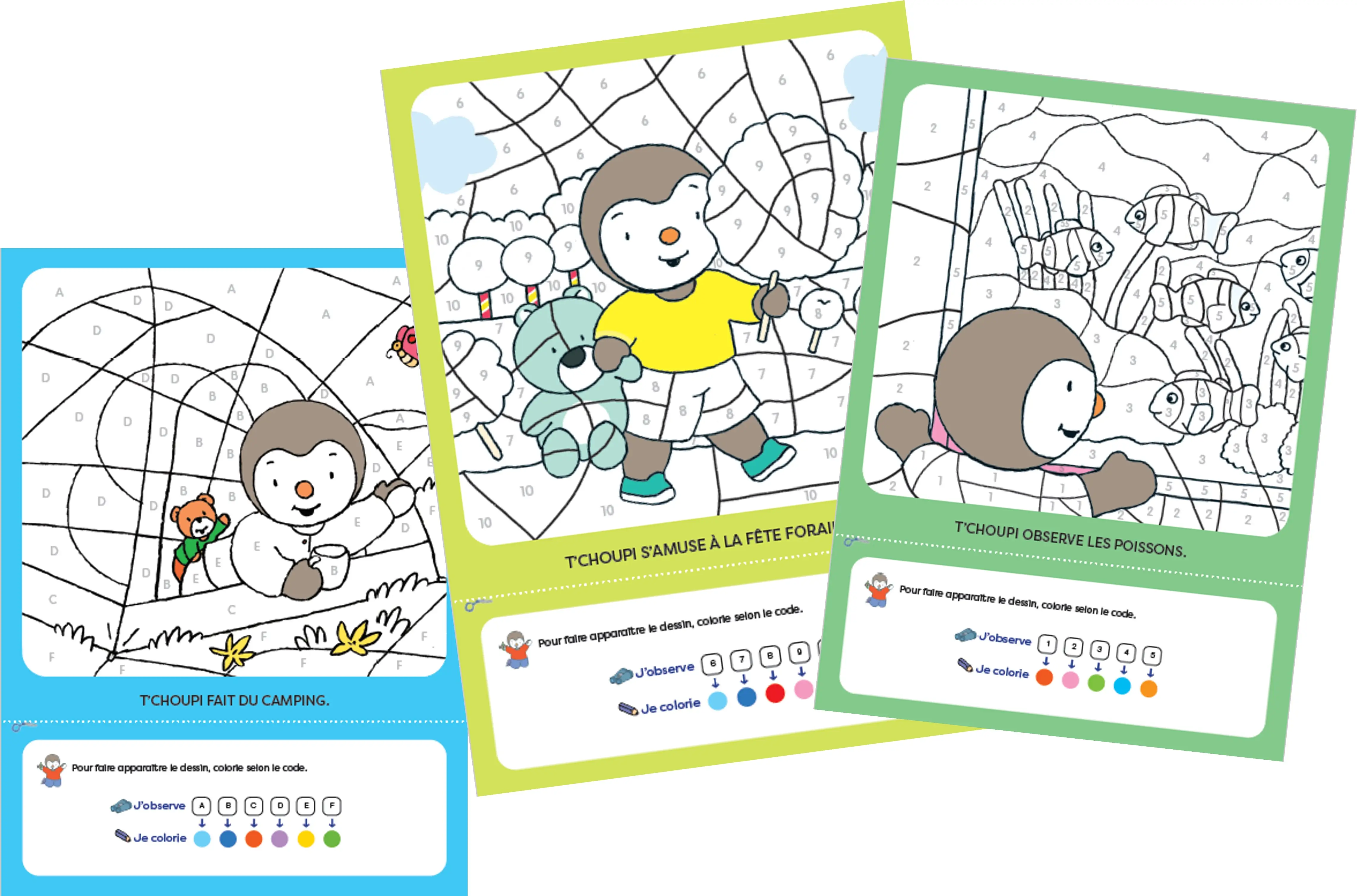 Mes posters T'choupi de la maternelle - 20 posters pour découvrir les premières notions de maternelle : l'alphabet, les couleurs, le saisons, le corps... - Livre - 9782095030018 - page-interieure4