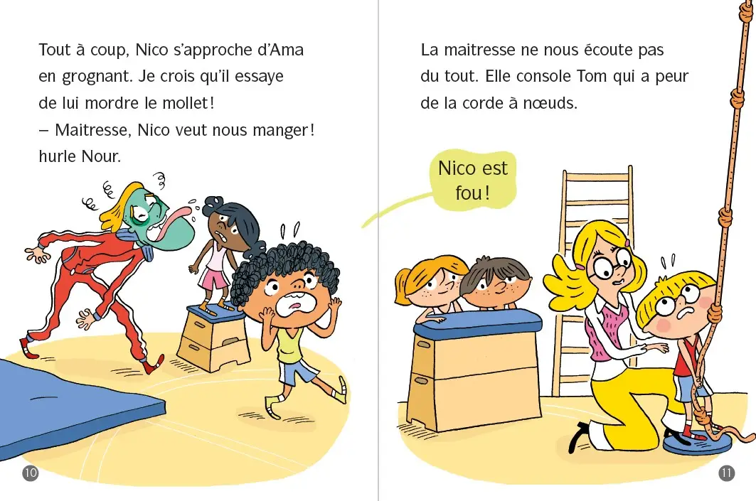 Frissons au CP - Le lundi, c'est zombie ! - Lune Bleue Dès 6 ans - Roman - 9782095031237 - page-interieure4
