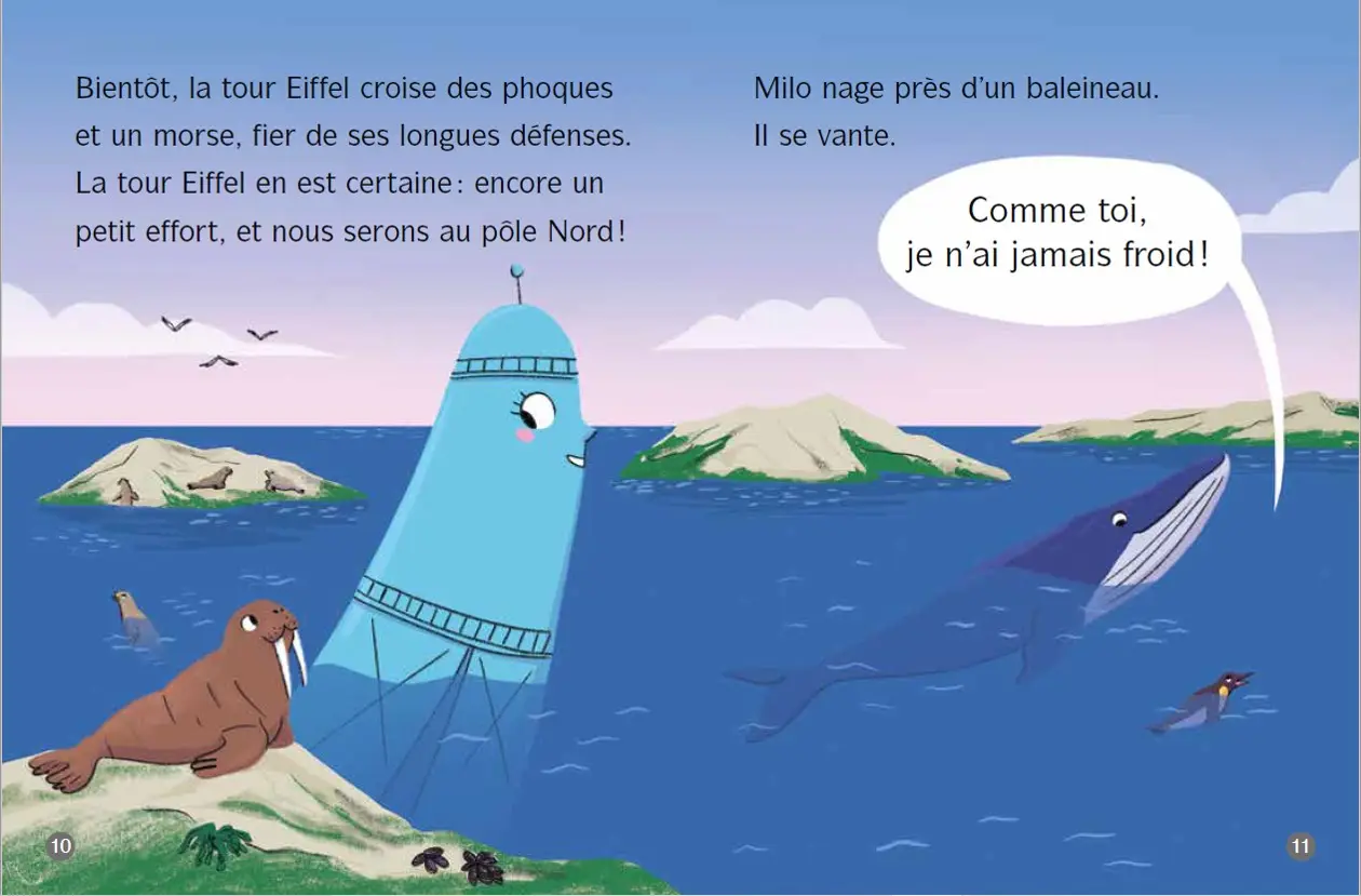 La Tour Eiffel sur la banquise - Lune Bleue - Dès 6 ans - Roman - 9782095031251 - page-interieure4